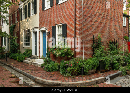 Maison de ville, rue Jessup, vieille ville, Philadelphie, Pennsylvanie, USA Banque D'Images