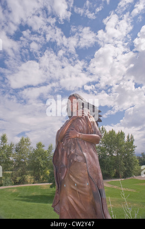 Sacagawea avec son enfant Jean Baptiste Charbonneau Banque D'Images