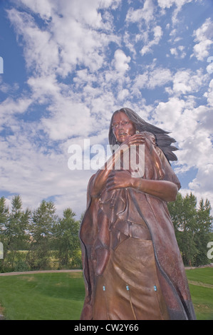 Sacagawea avec son enfant Jean Baptiste Charbonneau Banque D'Images