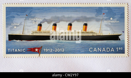 Un timbre-poste canadien Titanic Banque D'Images