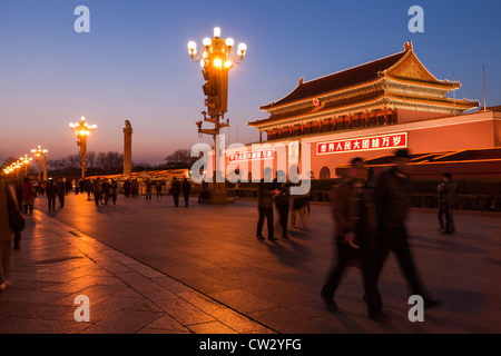 La porte de Tiananmen, la porte de la paix céleste, Beijing, Chine, Banque D'Images