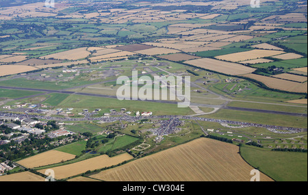 Vue aérienne de la RAF Upper Heyford, une ancienne station de la Royal Air Force située à 8 miles au nord-ouest de Bicester, Oxfordshire Banque D'Images