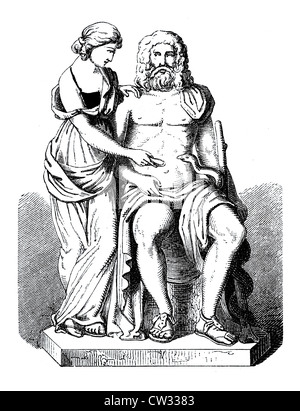 Asclépios et Hygieia Banque D'Images