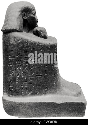 Statue de granit Senmut Banque D'Images