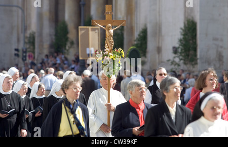 Munich - le Corpus Christi procession dans les rues Banque D'Images