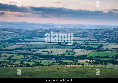 Vue sur le Shropshire De Clee Hill Banque D'Images