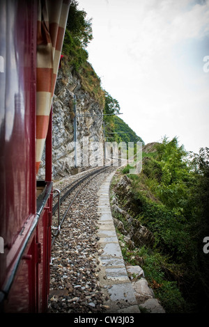 La Suisse, le Canton du Tessin, le Monte Generoso Railway, train à vapeur Banque D'Images