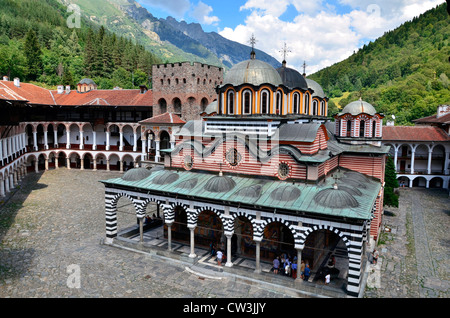 Le monastère de Saint Ivan de Rila, Bulgarie. Le plus grand et le plus célèbre monastère orthodoxe en Bulgarie. Banque D'Images