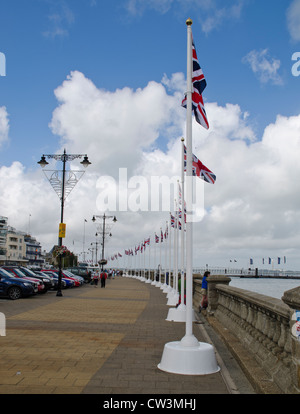 Promenade de bord de mer île de Wight cowes Banque D'Images