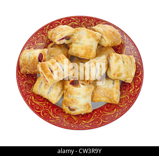 Plat à gâteau aux fraises Banque D'Images