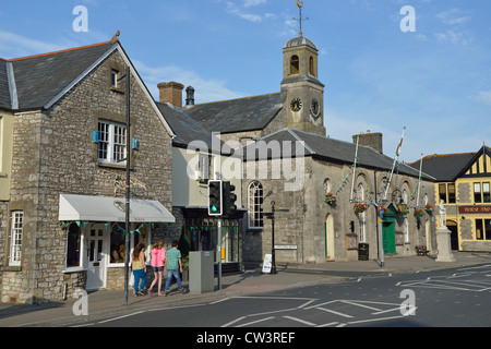 Hôtel de ville, High Street, Cowbridge (y Bont-faen), Vale de Glamourgan (Bro Morgangwg), pays de Galles (Cymru), Royaume-Uni Banque D'Images