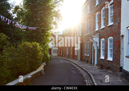 St Mary's Square au coucher du soleil, Aylesbury, Vieille Ville Banque D'Images