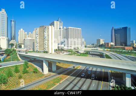 Vue sur l'horizon de la capitale de l'état d'Atlanta (Géorgie) Banque D'Images