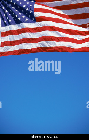 Drapeau américain sur mât Banque D'Images