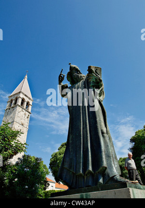 Statue de Grgur Ninski (Grégoire de Nin). Split, Dalmatie, Croatie Banque D'Images
