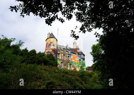 Château de Kelburn Ayrshire Scotland house art Graffiti artiste country estate arbres stately home historique peinture écossais Banque D'Images