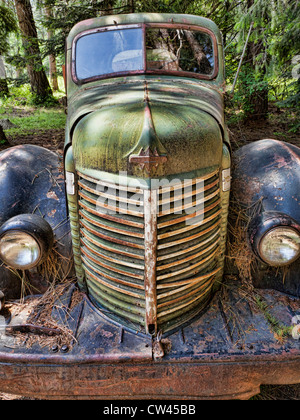 L'État de Washington, USA, Stehekin, Old Rusty Truck Banque D'Images