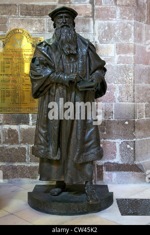 Statue de John Knox, la cathédrale St Giles, vieille ville, Edinburgh, Scotland, UK, FR, British Isles, Europe Banque D'Images