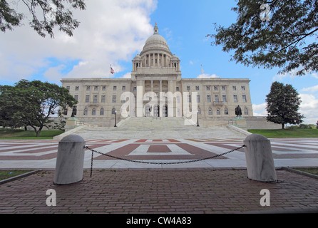 Vue avant de la Rhode Island State House Banque D'Images