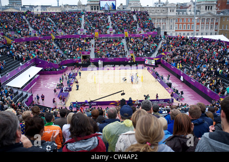 Horse Guards Parade beach-volley Jeux Olympiques 2012 Banque D'Images