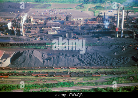 Une vue aérienne d'une usine à East Saint Louis, Illinois Banque D'Images