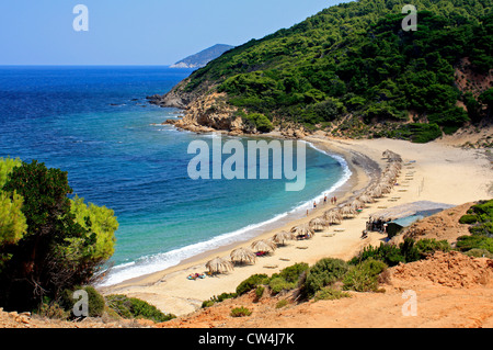 Agistros Beach Elias Bay l'île de Skiathos Grèce Mer Egée Sporades UE Union Européenne Europe Banque D'Images