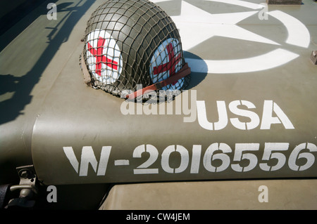 US Army Medical Corps Medecins Helmet Banque D'Images