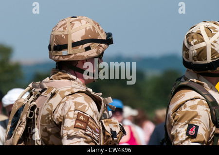 Soldats britanniques en Desert Combat Camouflage Uniform Banque D'Images