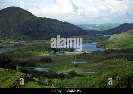 La soi-disant Ladies' View près de Killarney dans le comté de Kerry, Irlande Banque D'Images