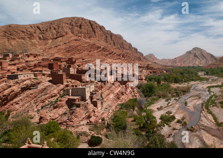 Paysage spectaculaire dans le sud de l'Atlas, Maroc Banque D'Images