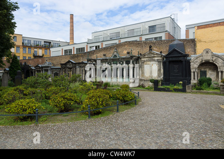 L'ancien cimetière juif de Weissensee. Le district de Pankow, 10 août 2012 à Berlin. Allemagne Banque D'Images