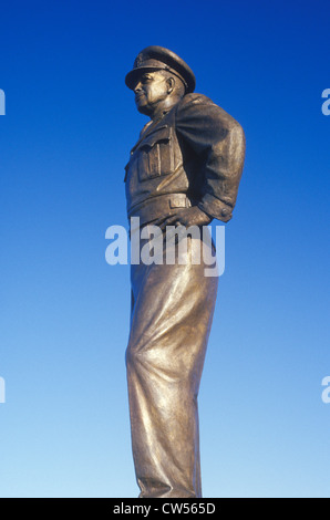 Statue du général Dwight D. Eisenhower, Académie militaire, West Point, New York à l'automne Banque D'Images