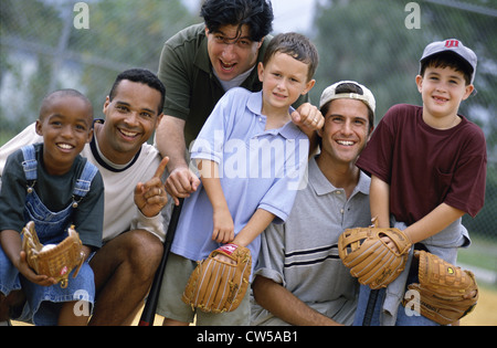 Portrait des pères et leurs fils Banque D'Images