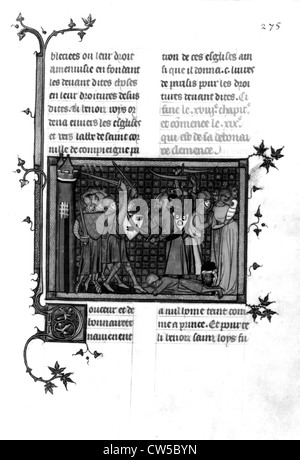 Guillaume de Saint-Pathus, 'La vie et les miracles de Saint Louis" : Les Croisades Banque D'Images