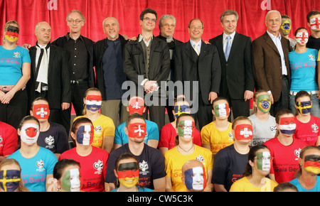 Berlin, les initiateurs de la soirée de gala pour la Coupe du Monde 2006 lors de la conférence de presse Banque D'Images