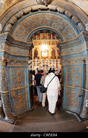 Moscou, à l'entrée de la cathédrale Uspenski Banque D'Images