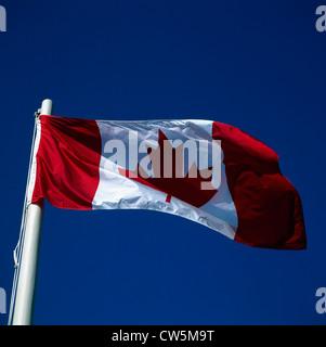 Low angle view of a Canadian flag Banque D'Images