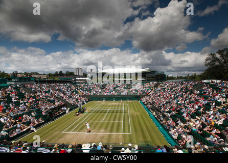 Vue de dessus d'afficher la Cour 2 à Wimbledon Banque D'Images