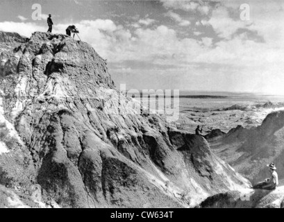 La Mongolie. Le Dr Roy Chapman Andrews' expédition dans le désert de Gobi (1928) Banque D'Images