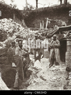 Le siège d'une brigade avant l'attaque du Fort Douaumont Banque D'Images