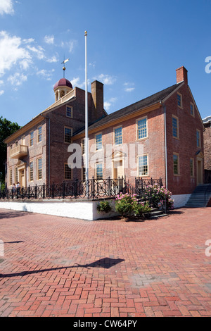 De justice historique, construit 1732, New Castle, Delaware Banque D'Images