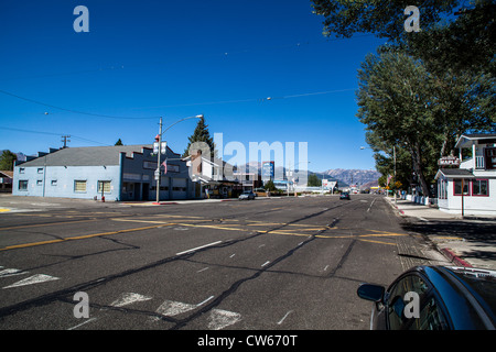 L'autoroute 395, rue principale de Bridgeport, Californie Banque D'Images