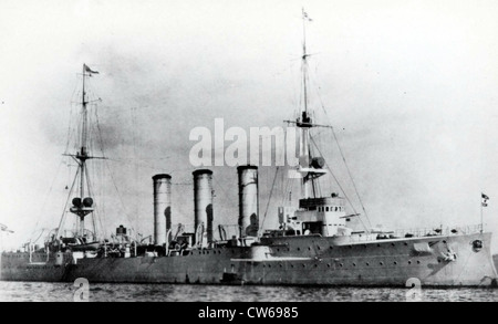Croiseur allemand SMS Emden, en 1908 Banque D'Images