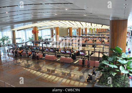 L'aéroport international de Kuala Lumpur KLIA contrôler l'Asie Malaisie Sepang hall Banque D'Images