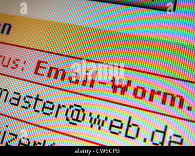 A-e-mail contaminés Banque D'Images