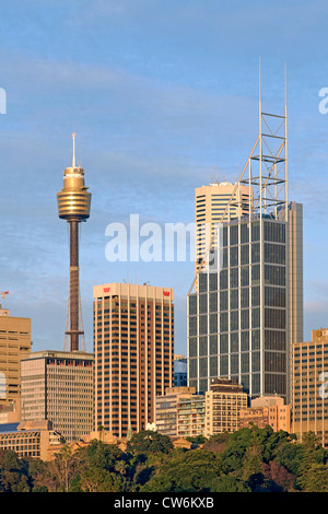 La Tour de Sydney au lever du soleil, l'Australie, Sydney Banque D'Images