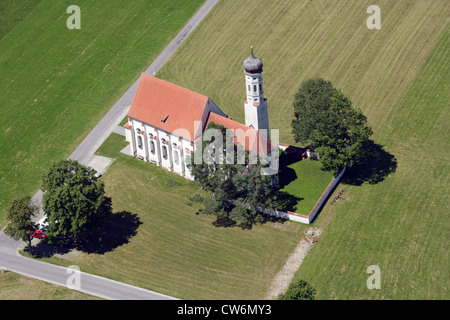 Saint Coloman église près de Füssen, Allemagne, Bavière, Schwangau Banque D'Images