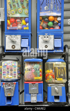 Gumball et machines de jouet, USA, New York, Manhattan Banque D'Images