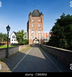 Klever Tor Klever, gate, vue sur la porte intérieure, l'Allemagne, en Rhénanie du Nord-Westphalie, Ruhr, Xanten Banque D'Images