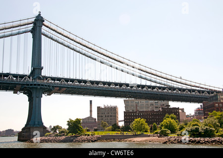 Pont de Brooklyn Manhattan Park Historique East Side Manhattan Dumbo New York City Banque D'Images